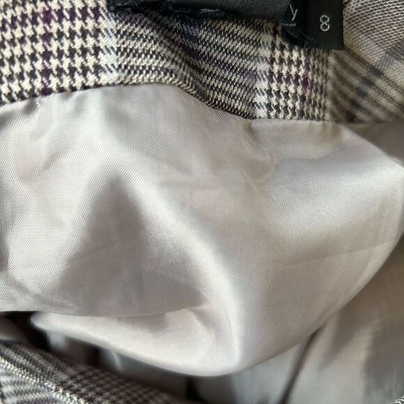 90’s Ninety Box Pleaded Plaid Knee Length Skirt 8 - Picture 9 of 10